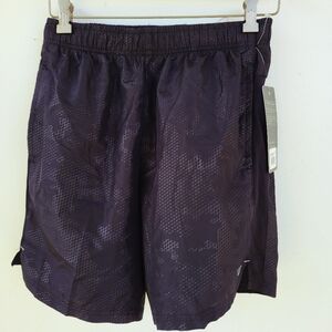 Layer 8 Mens Qwick-Dry Black Running Shorts 7" Drawstring Size Small NWT